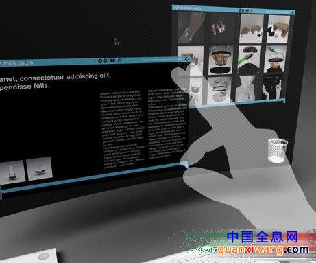 让人产生幻觉的全息投影3D电脑桌面