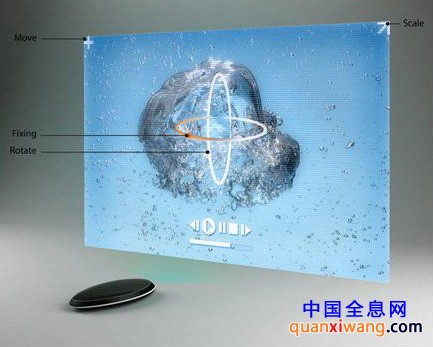 全息投影魔法石概念手机配备高清投影设备