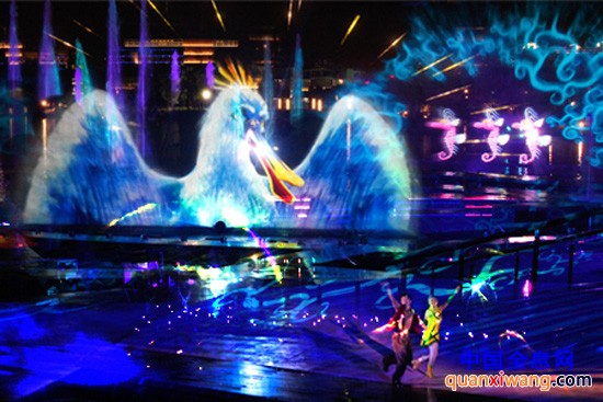 到深圳欢乐海岸观3D表演《深蓝秘境》