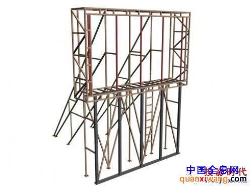 户外LED显示屏钢结构3D3D软件展示