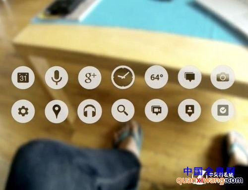 通过眼镜可以看到的界面