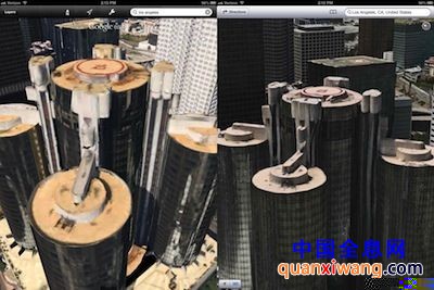 [多图]iOS 6的3D地图在清晰度上要明显优于谷歌地图
