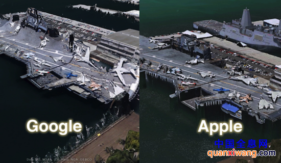 [多图]iOS 6的3D地图在清晰度上要明显优于谷歌地图