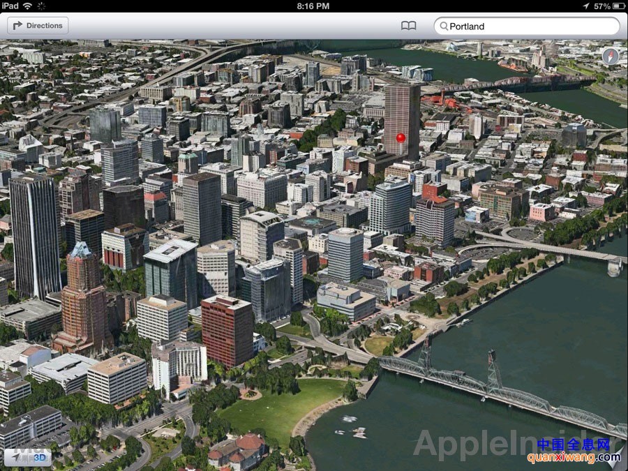 [多图]ios 6 3d地图效果比谷歌街景好很多_市场调研_资讯_全息投影网