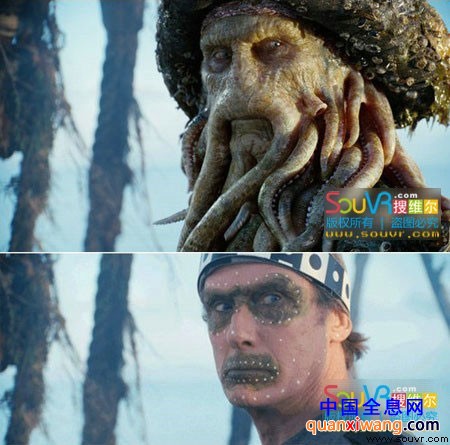 《加勒比海盗》当中的动作捕捉