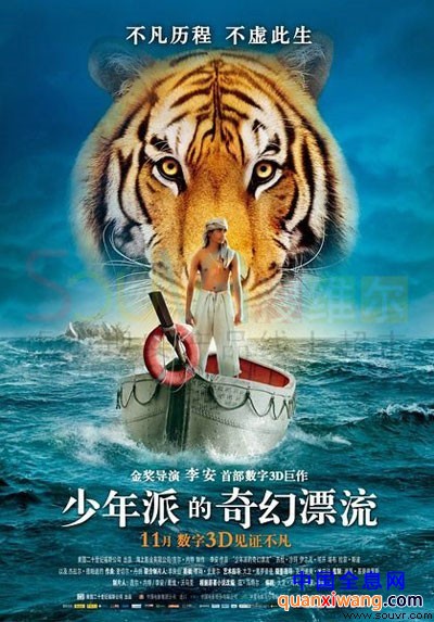 3D电影《少年派的奇幻漂流》海报