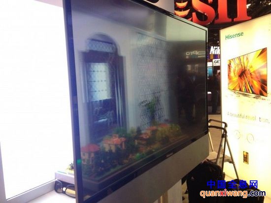 A side view of the TV
