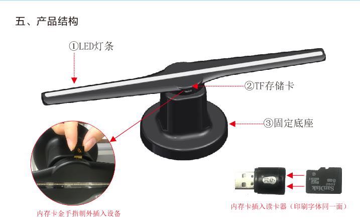 3D全息广告机亚克力外罩落地支架厂家直销图1