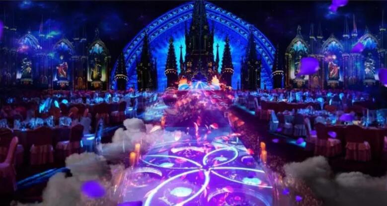全息投影 3D全息宴会厅 3D宴会厅 3D全息婚宴 沉浸式图1