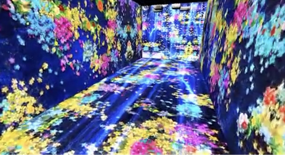 文旅夜游建筑灯光秀繁华瀑布图1