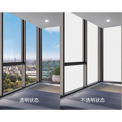 深圳调光玻璃，调光膜，通电透明/断电雾化 智能通电玻璃