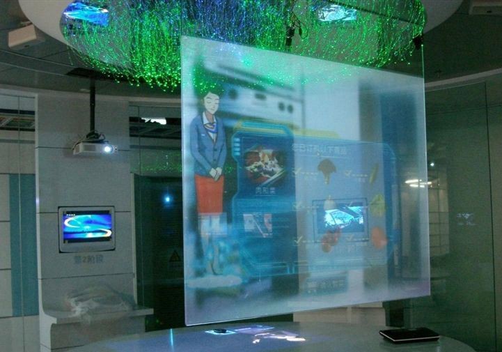 3D互动投影 全息投影技术 感应系统互动多点触控膜 橱窗投影图3
